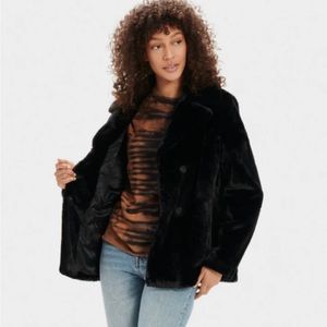 Gorgeous Ugg black faux fur jacket